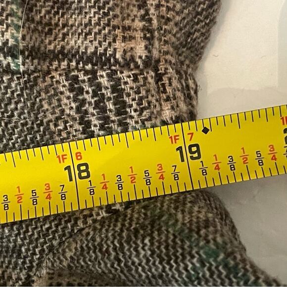 Boston Proper Tan & Cream Plaid Wool Blend Academia Prep Jacket NWOT Size 8 - Picture 11 of 12